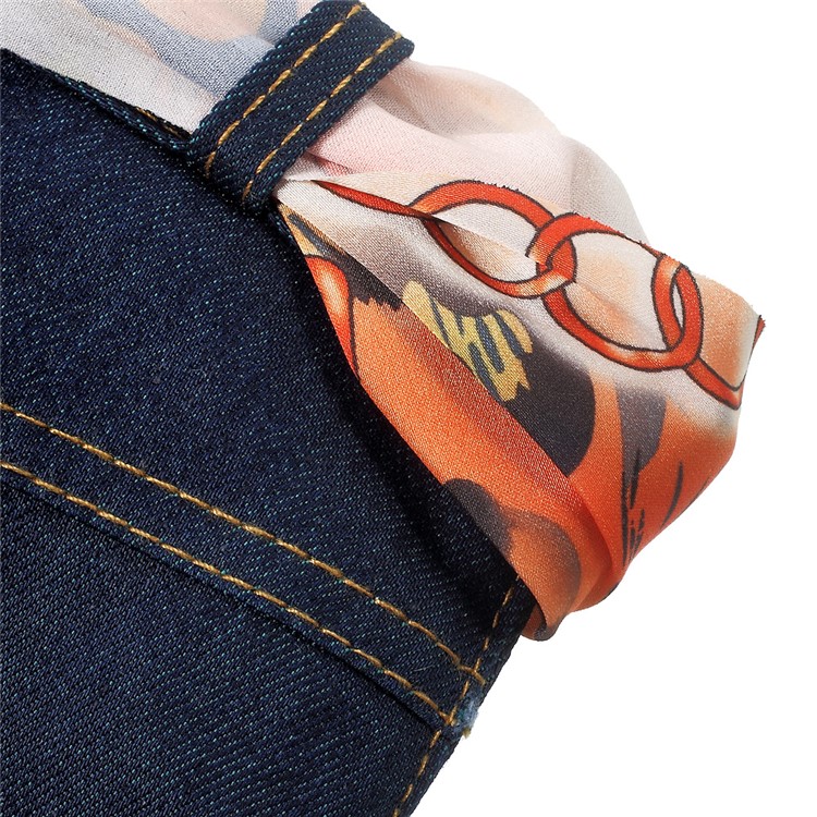 Universal Stylish Jeans Phone Pouch Case for iPhone 7 Plus with Strap - Green-8