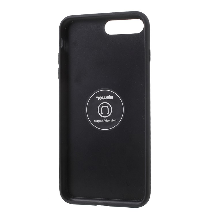 TOWEIS for iPhone 7 Plus 5.5 inch Leather Coated PC + TPU Hybrid Shell - Black-3