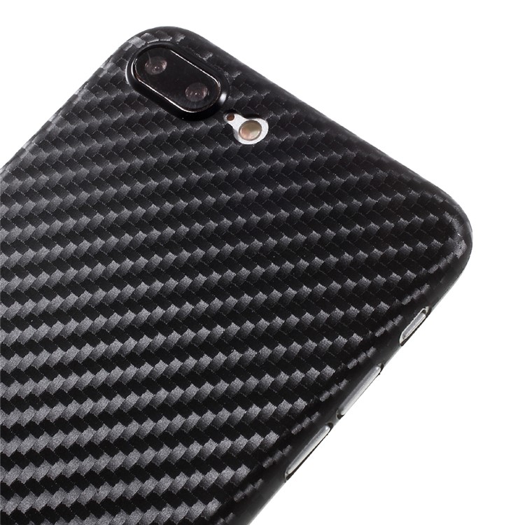 COBLUE Carbon Fiber Texture Super Thin PP Phone Cover for iPhone 7 Plus - Black-3