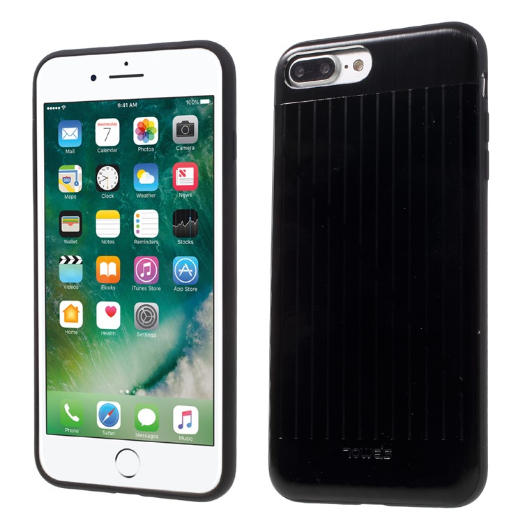 TOWEIS Suitcase Design Hybrid PC + TPU Phone Case for iPhone 7 Plus - Black-1