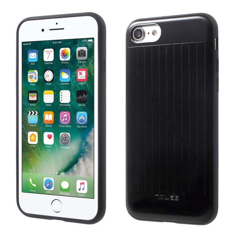 TOWEIS Suitcase Design Hybrid PC + TPU Phone Case for iPhone 7 - Black-1