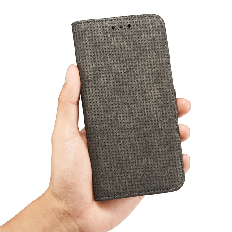 Mesh Heat Dissipation Retro Leather Wallet Stand Case for iPhone 7 Plus 5.5 inch - Grey-12