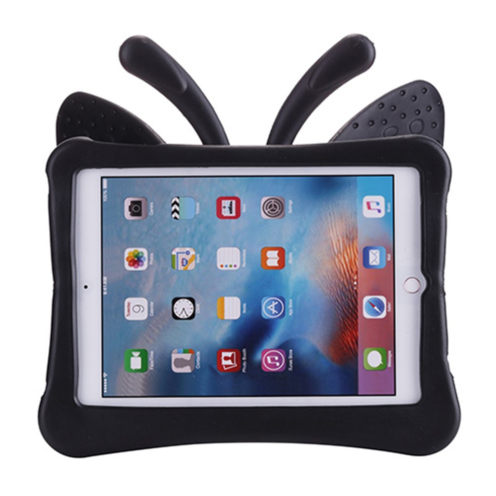 3D Butterfly Kids Tocoproofing Eva Kickstand Téléphone Couverture Téléphone Pour Ipad Pro 9.7 / Air 2 / Air - le Noir