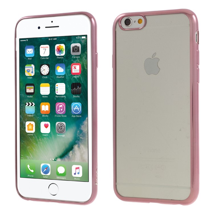 KAVARO Electroplating Edges TPU Soft Cover for iPhone 6S / 6 4.7 inch - Rose Gold-1