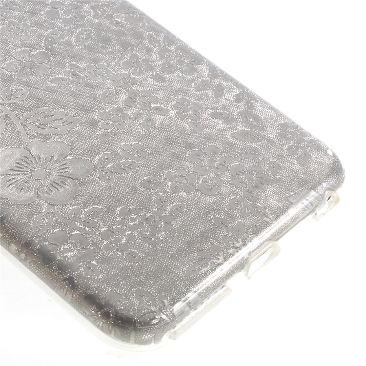KAVARO Printing Flower Glittery TPU + PC Case for iPhone 6s Plus/6 Plus - Silver-3