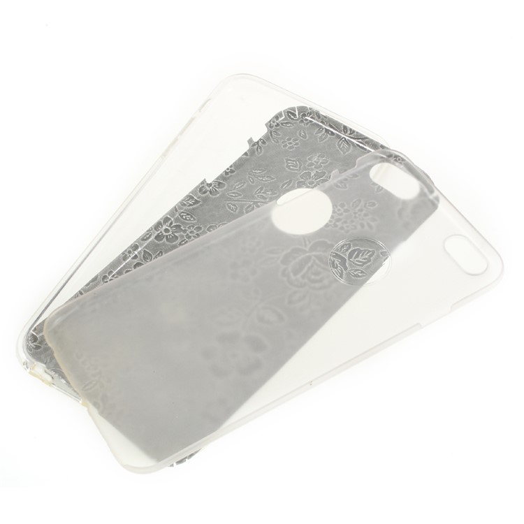 KAVARO Printing Flower Glittery TPU + PC Case for iPhone 6s Plus/6 Plus - Silver-6