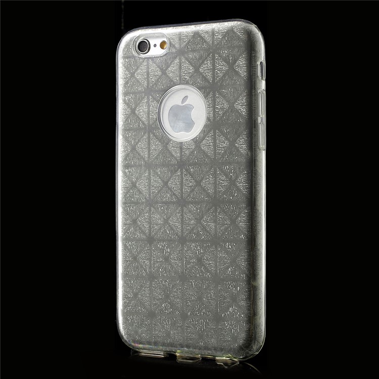 KAVARO Rhombus Glitter Paper Hybrid PC TPU Phone Case for iPhone 6s Plus / 6 Plus - Silver-3