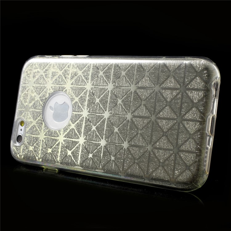 KAVARO Rhombus Glitter Paper Hybrid PC TPU Phone Case for iPhone 6s Plus / 6 Plus - Silver-4
