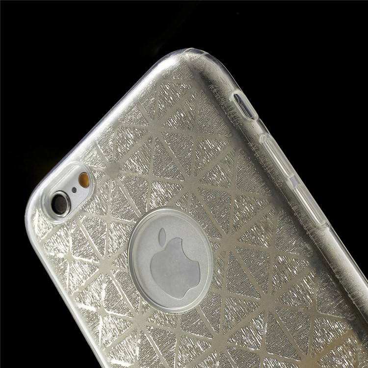 KAVARO Rhombus Glitter Paper Hybrid PC TPU Phone Case for iPhone 6s Plus / 6 Plus - Silver-6