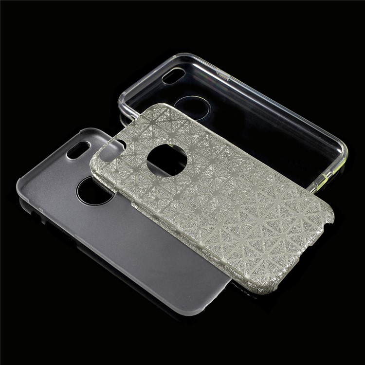 KAVARO Rhombus Glitter Paper Hybrid PC TPU Phone Case for iPhone 6s Plus / 6 Plus - Silver-8