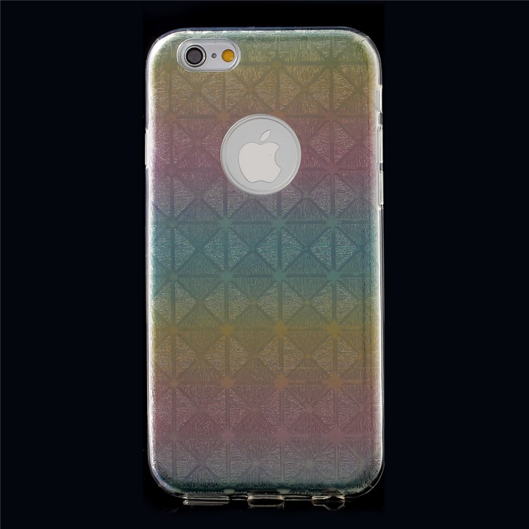 

KAVARO for iPhone 6s 6 Rhombus Glitter Paper Hybrid PC TPU Cell Phone Case - Multi-color