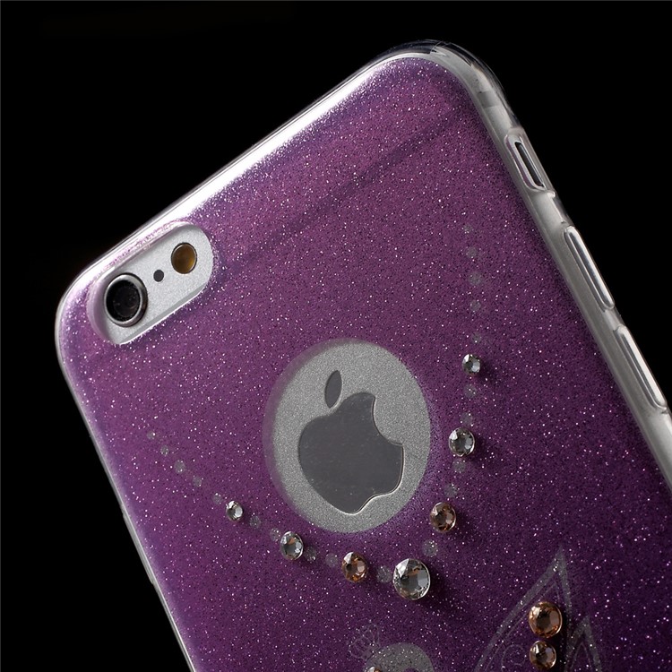 KAVARO Glittering Swan Diamante IMD TPU Phone Case for iPhone 6S / 6 4.7 inch - Purple-6