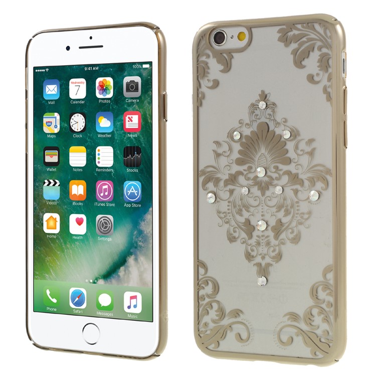 KAVARO Diamond Plating PC Hard Phone Case for iPhone 6s 6 - Pretty Flower Pattern-1