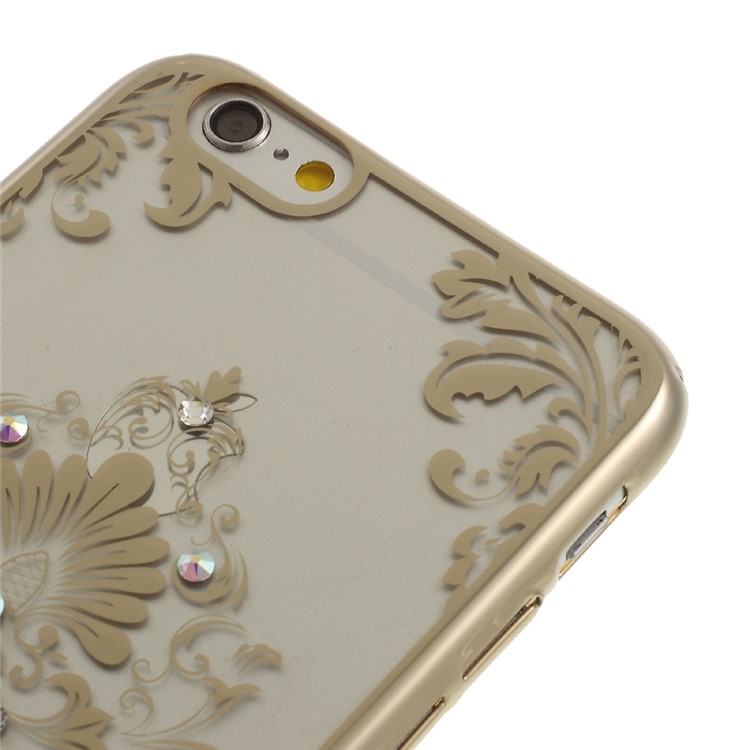 KAVARO Diamond Plating PC Hard Phone Case for iPhone 6s 6 - Pretty Flower Pattern-3