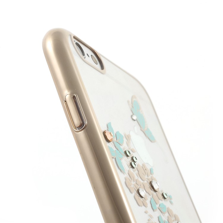 KAVARO Butterfly Flower Diamond Plating PC Case for iPhone 6s Plus/6 Plus - Blue-6
