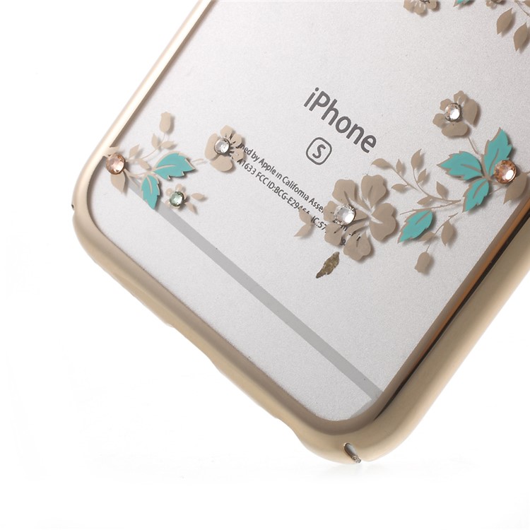 KAVARO Butterfly Flower Diamond Plating PC Case for iPhone 6s Plus/6 Plus - Blue-7