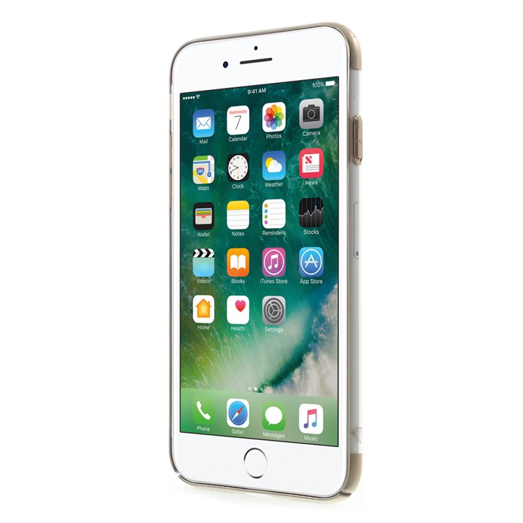 KAVARO Crystal Silk-screen Printing Plated PC Back Case for iPhone 7 4.7 - Love-2