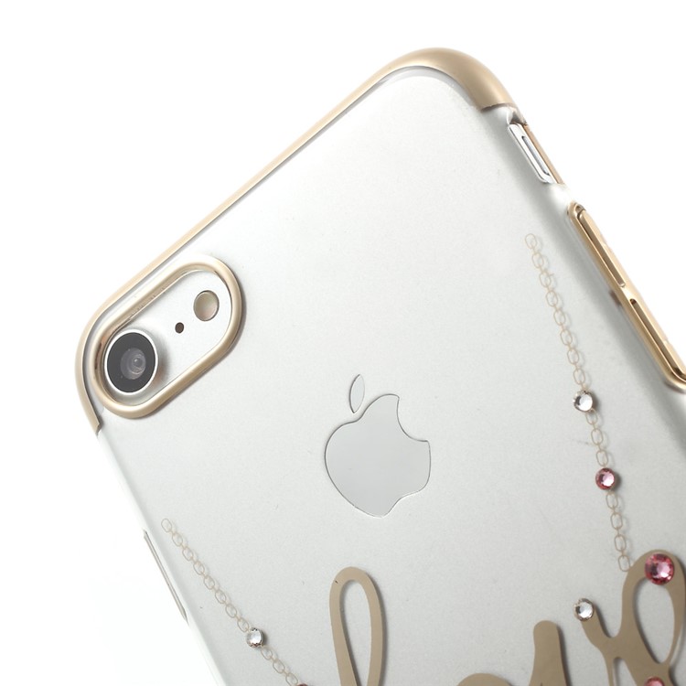 KAVARO Crystal Silk-screen Printing Plated PC Back Case for iPhone 7 4.7 - Love-5