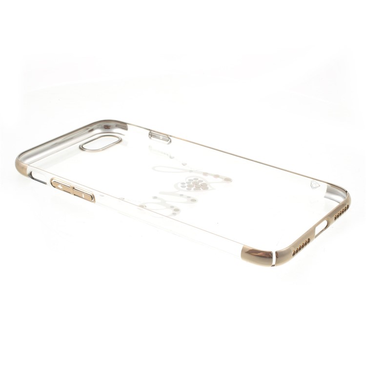 KAVARO Crystal Silk-screen Printing Plated PC Back Case for iPhone 7 4.7 - Love-8