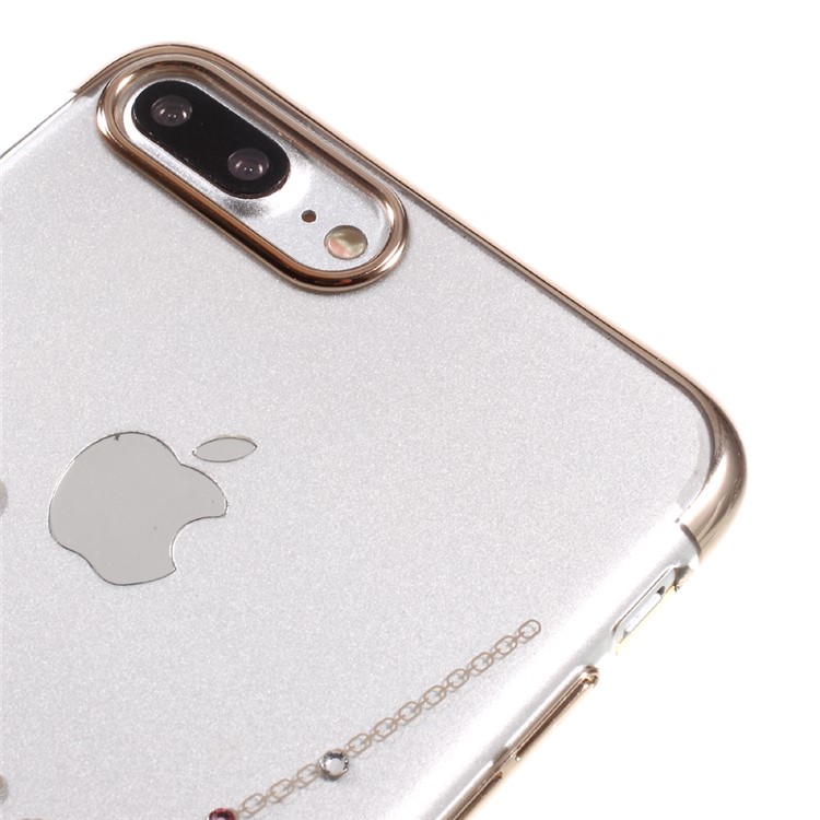 KAVARO Crystal Silk-screen Printing Plated PC Back Case for iPhone 7 Plus 5.5 - Love-3
