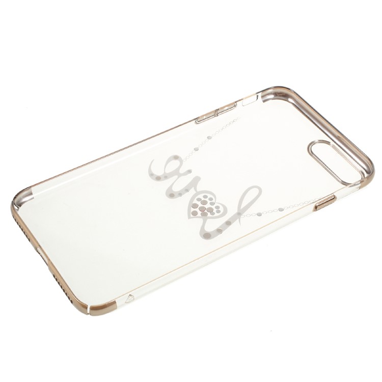 KAVARO Crystal Silk-screen Printing Plated PC Back Case for iPhone 7 Plus 5.5 - Love-5