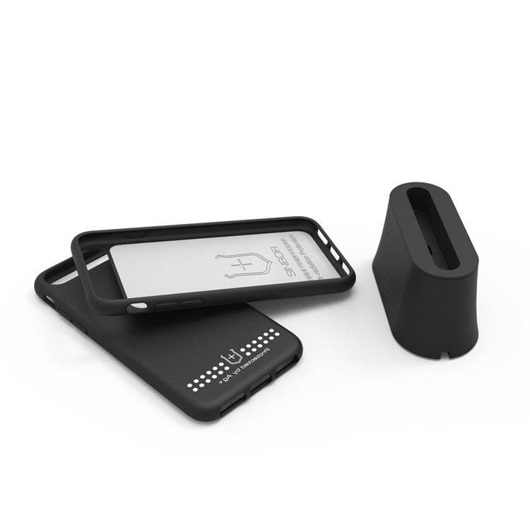 Anti-radiation TPU Case + Mount Cradle Stand Holder for iPhone 7 Plus - Black-2