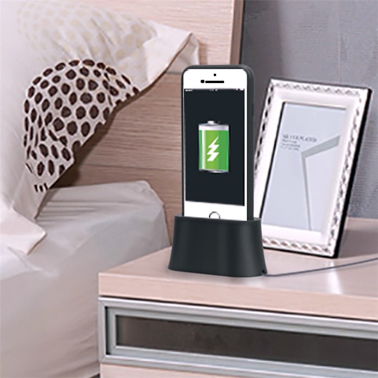 Anti-radiation TPU Case + Mount Cradle Stand Holder for iPhone 7 Plus - Black-5