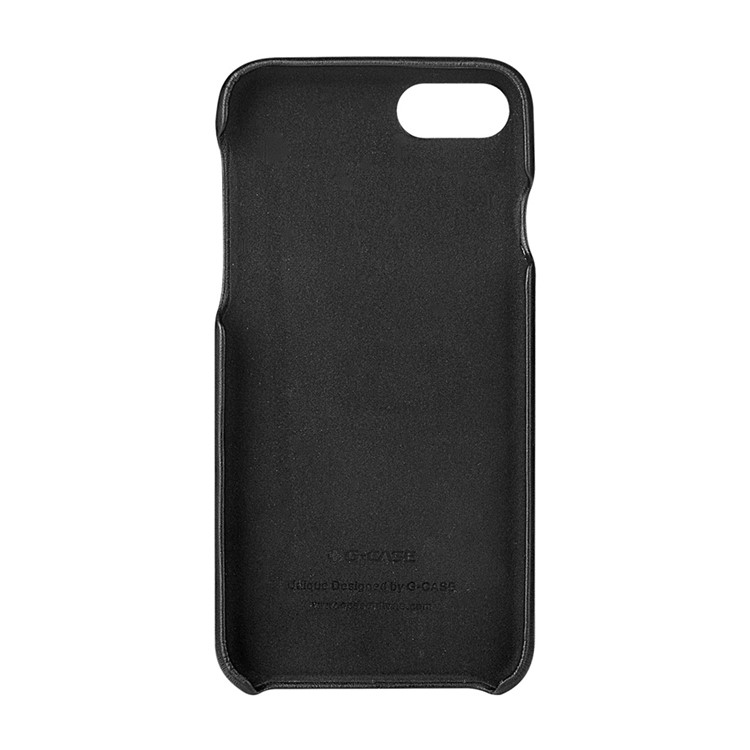 G-CASE Ostrich Texture Leather Coated PC Card Holder Case for iPhone 7 4.7 inch - Black-4