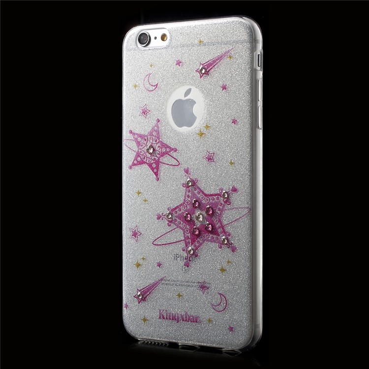 KINGXBAR Glittery Stars Diamond IMD TPU Back Case for iPhone 6S Plus / 6 Plus 5.5 inch - Silver-3