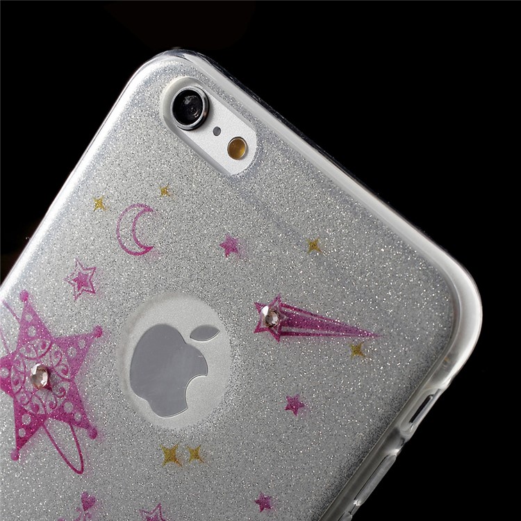 KINGXBAR Glittery Stars Diamond IMD TPU Back Case for iPhone 6S Plus / 6 Plus 5.5 inch - Silver-6