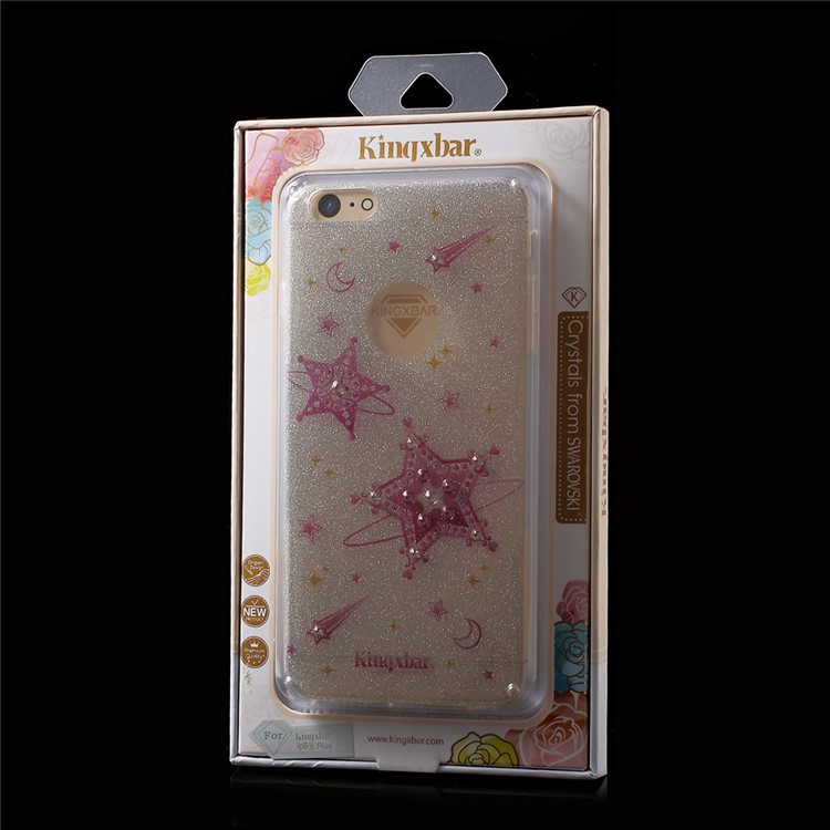 KINGXBAR Glittery Stars Diamond IMD TPU Back Case for iPhone 6S Plus / 6 Plus 5.5 inch - Silver-9