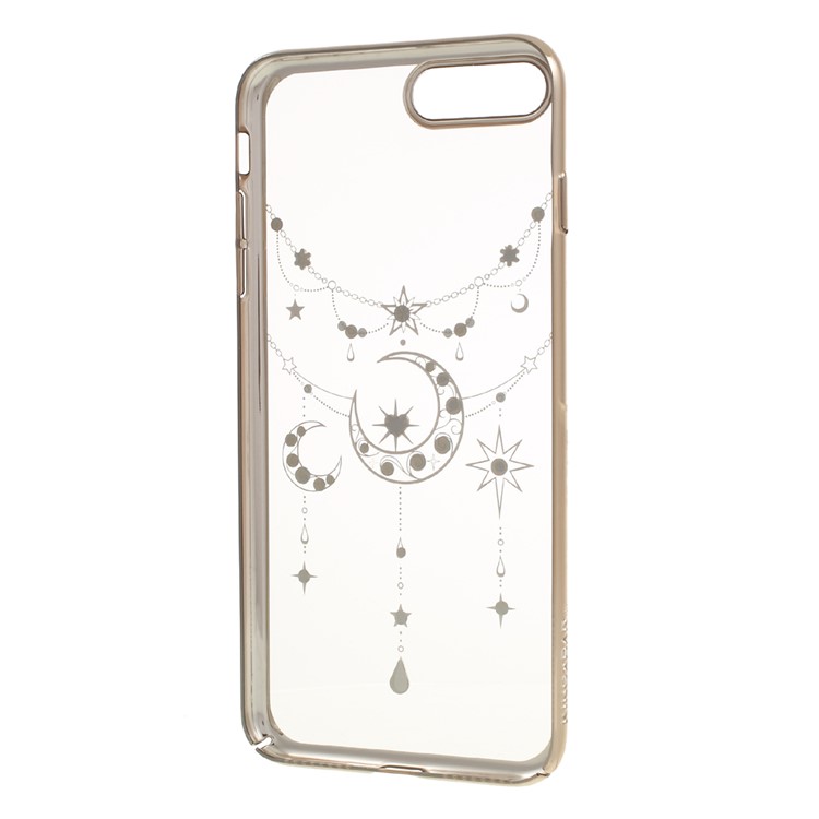 KINGXBAR for iPhone 7 Plus Luxury Authorized Swarovski Plating PC Case (Gold Edge) - Crescent-5