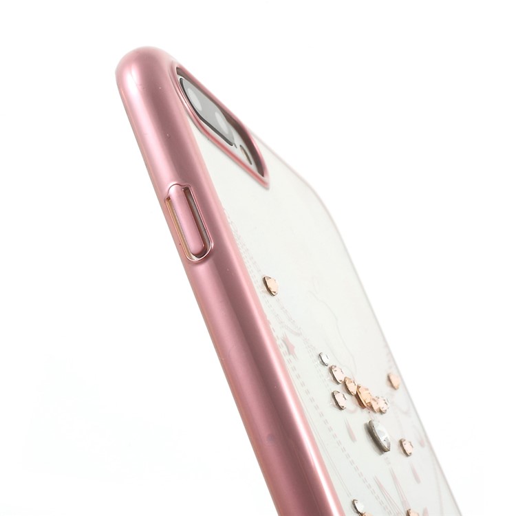 KINGXBAR for iPhone 7 Plus Luxury Diamond Plating PC Case - Star / Rose Gold Edge-6