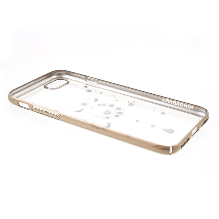 KINGXBAR for iPhone 7 Luxury Authorized Swarovski Plating Hard Phone Cover (Gold Edge) - Crescent-8