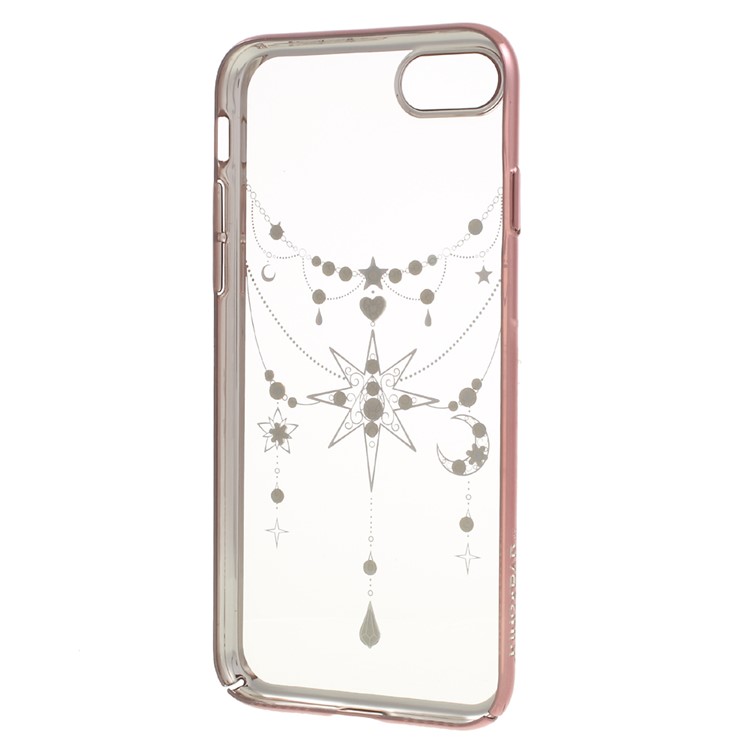 KINGXBAR for iPhone 7 Luxury Authorized Swarovski Plating PC Phone Case - Star / Rose Gold Edge-5