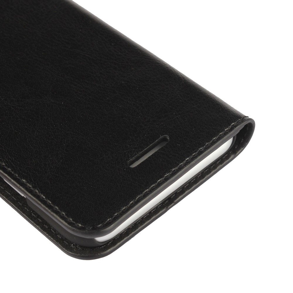 Crazy Horse Genuine Full Grain Leather Wallet Case for iPhone 7 4.7 Inch - Black-11
