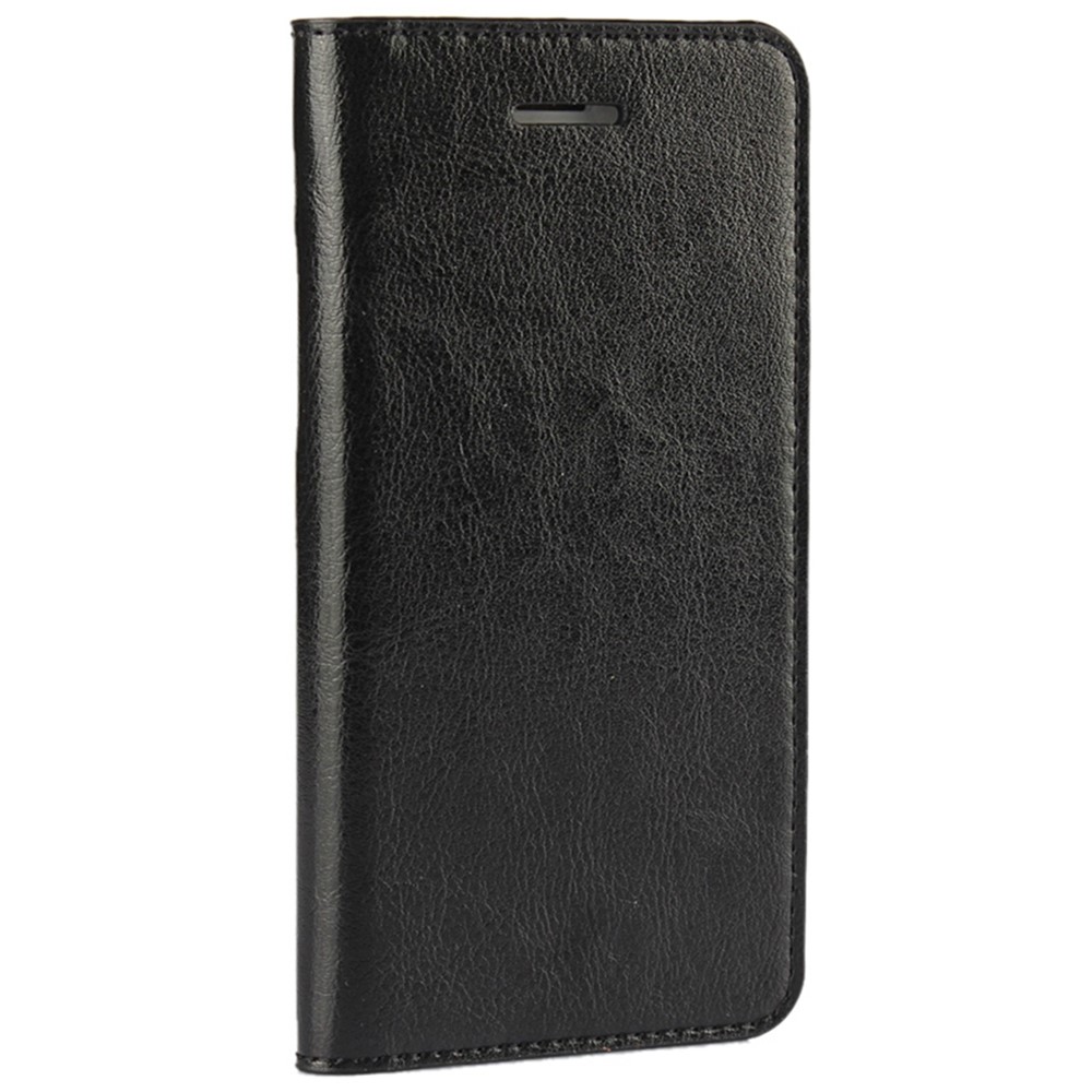 Crazy Horse Genuine Full Grain Leather Wallet Case for iPhone 7 4.7 Inch - Black-2