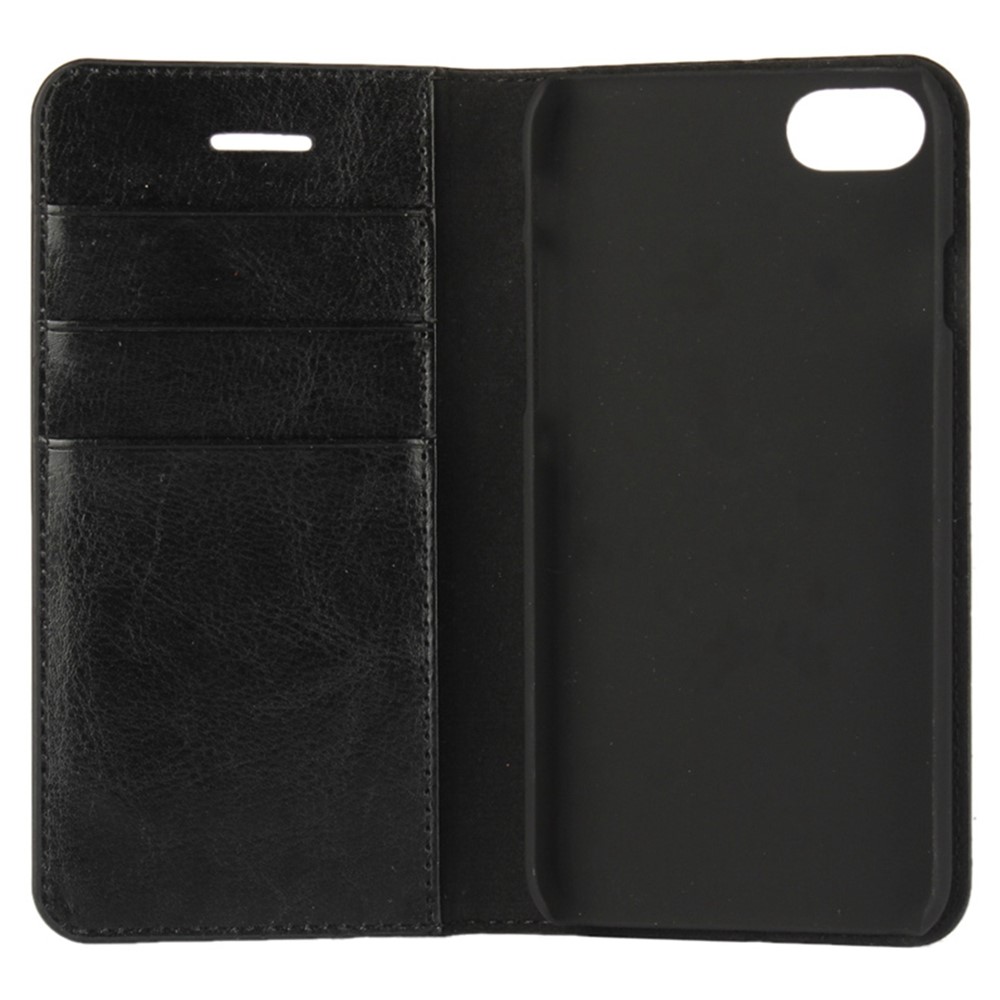Crazy Horse Genuine Full Grain Leather Wallet Case for iPhone 7 4.7 Inch - Black-7