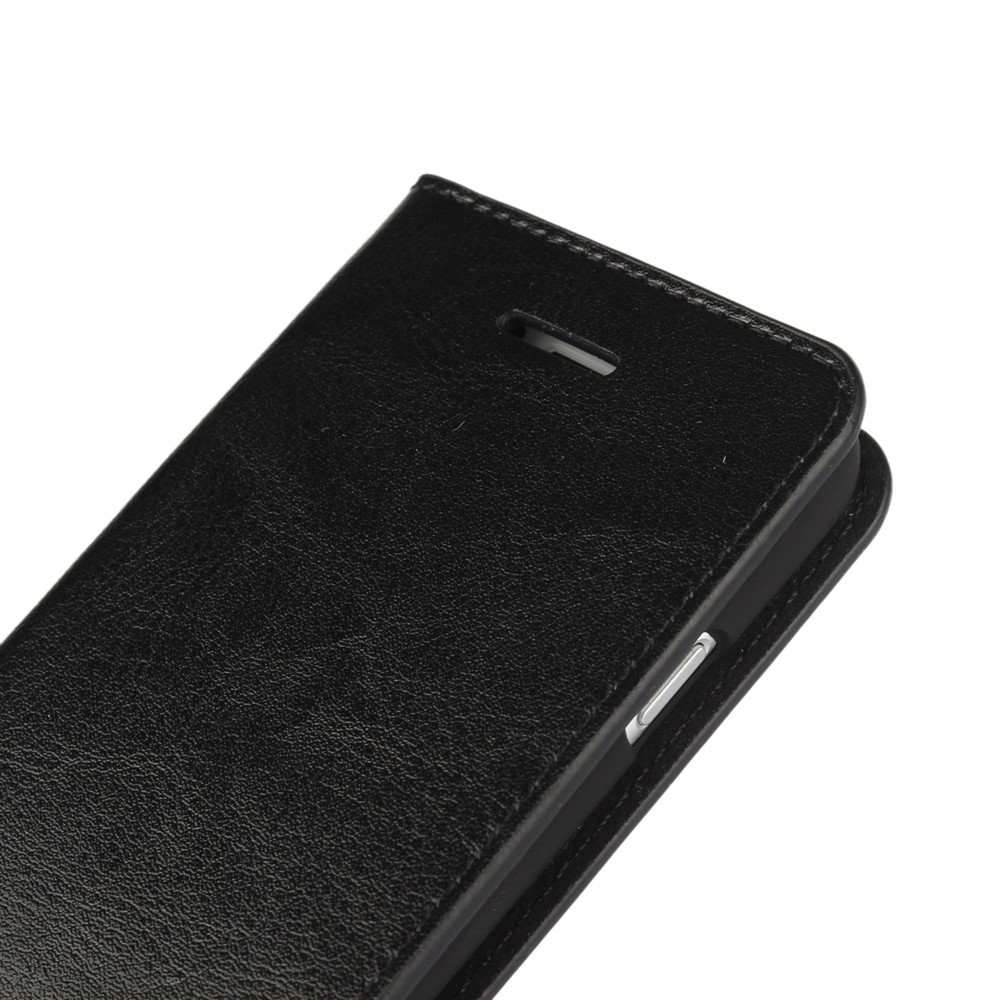Crazy Horse Genuine Full Grain Leather Wallet Case for iPhone 7 4.7 Inch - Black-9