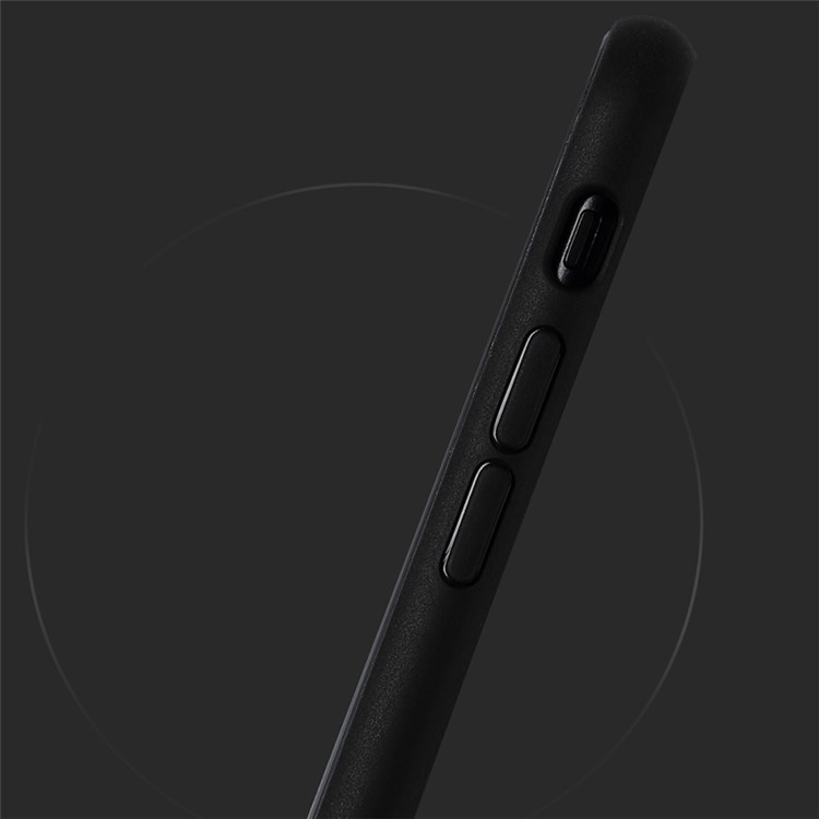 TOTU Jazz Series Metal Wood + Litchi Leather Coated TPU Back Case for iPhone 7 Plus 5.5 - Black-4