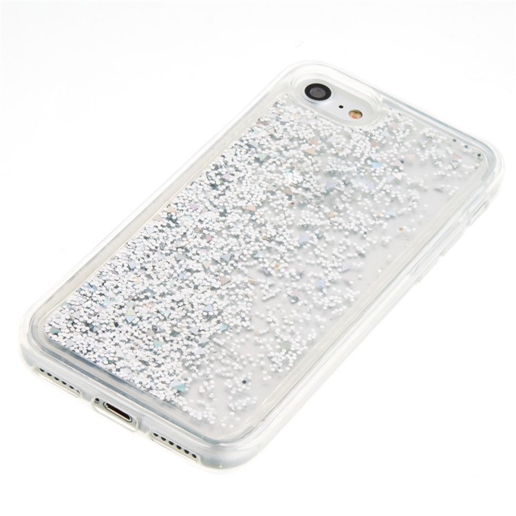 Dynamic Liquid Glitter Powder Quicksand TPU Phone Case for iPhone 7 4.7 inch - Silver-4