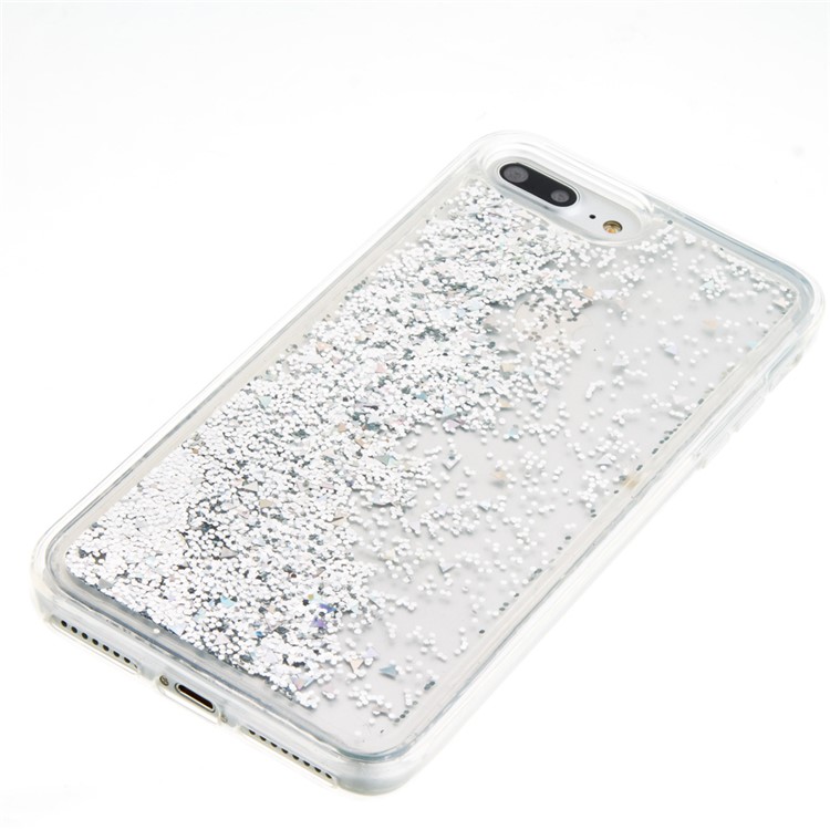 Liquid Quicksand Dynamic Glitter Sequins TPU Phone Case for iPhone 7 Plus - Silver-3