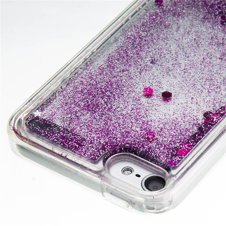 Flowing Glitter Sequins TPU Mobile Protector Cover for iPod Touch (2019) / Touch 6 / 5 - Purple-6