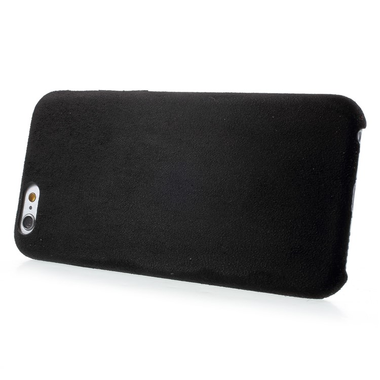 Anti-scratch Suede Skin PP Phone Case for iPhone 6s 6 - Black-3