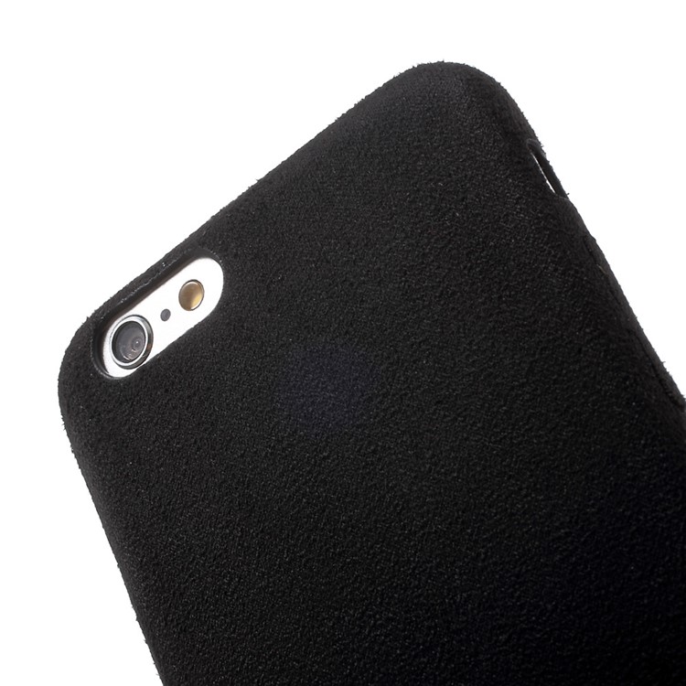 Anti-scratch Suede Skin PP Phone Case for iPhone 6s 6 - Black-5