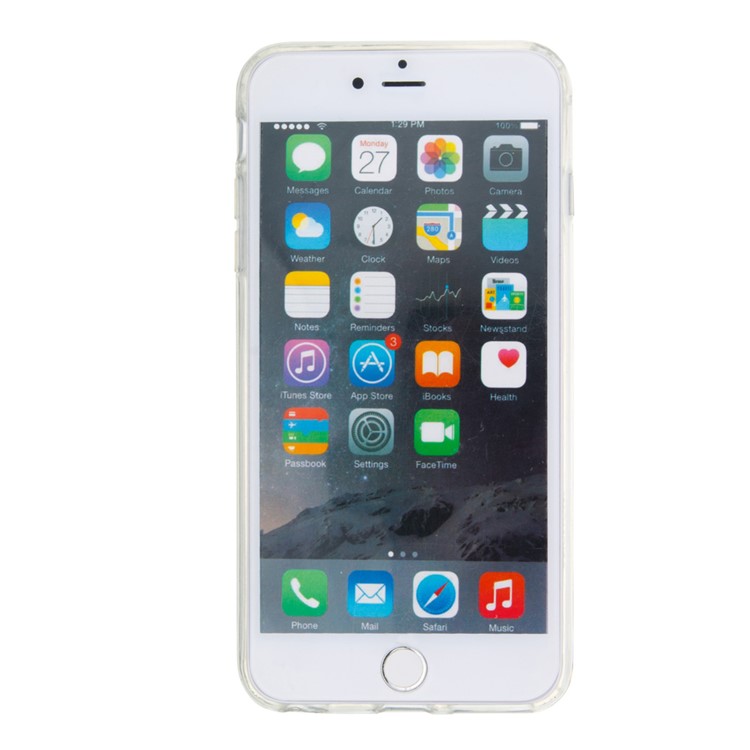 Patterned Floating Sequins TPU Liquid Cover for iPhone 6S Plus/6 Plus - Black / Quote-3