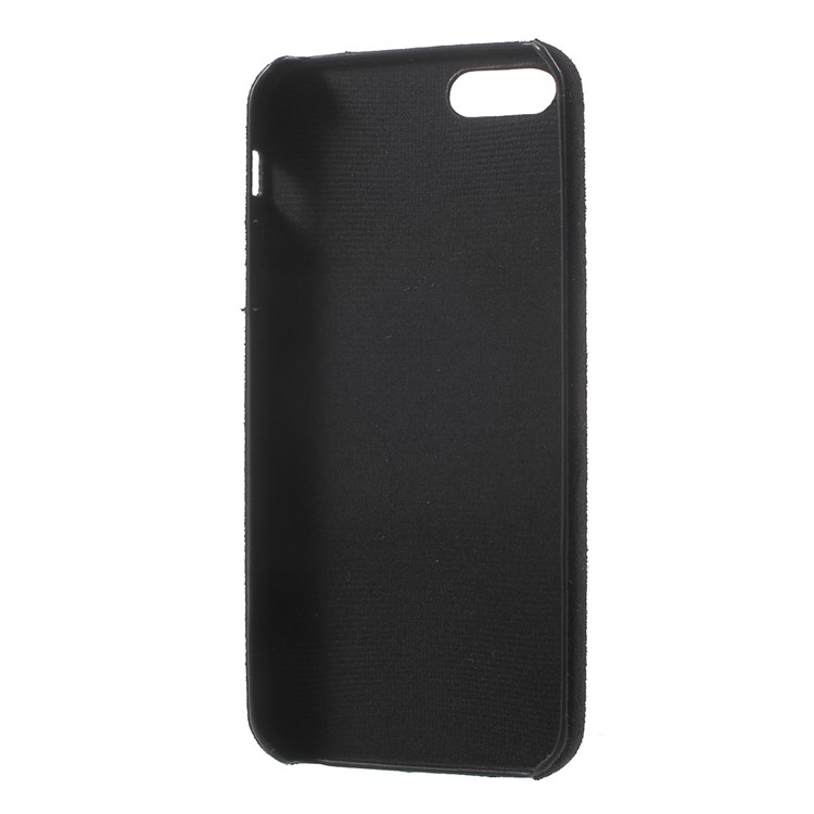 Anti-scratch Suede Skin PP Case for iPhone SE/5s/5 - Black-6