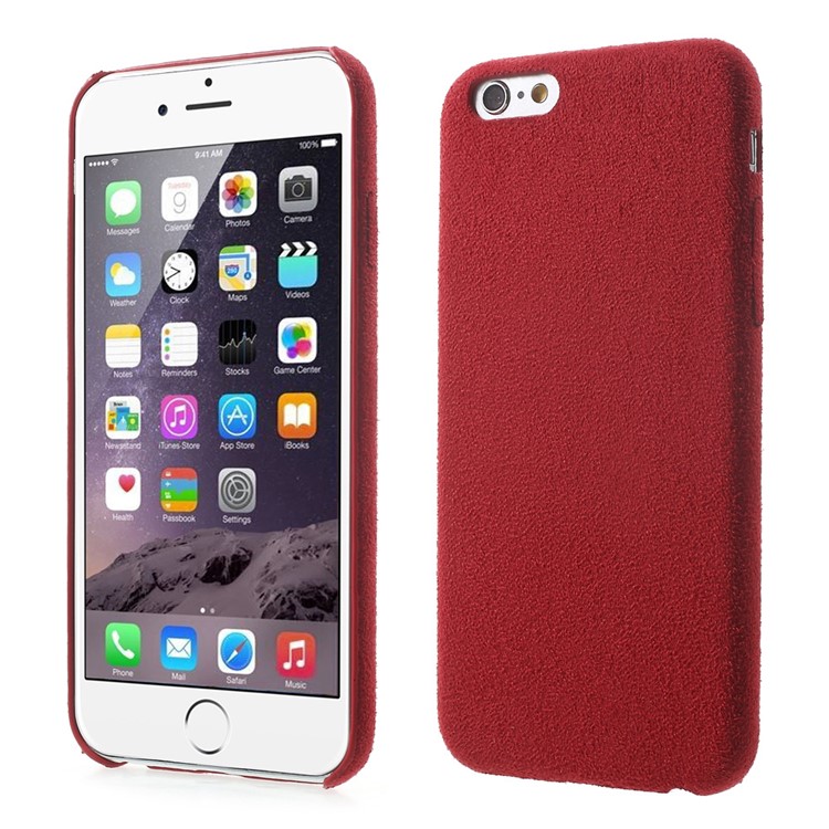 

For iPhone 6s Plus / 6 Plus Suede Skin PP Back Mobile Phone Shell - Red, iPhone 6s Plus