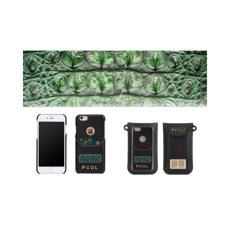 PCOL Nappa PU Leather Skin Hard Shell with Top-layer Cowhide Kickstand for iPhone 6s/6 4.7-11