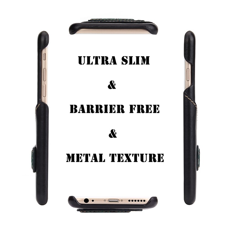 PCOL Nappa PU Leather Skin Hard Shell with Top-layer Cowhide Kickstand for iPhone 6s/6 4.7-2